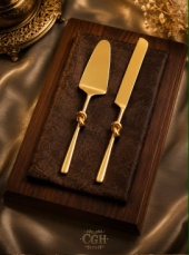 Knot design cake server set of 2 pc Cake server and cake knife